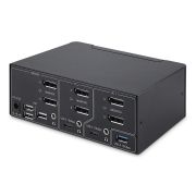 Image de StarTech.com Switch KVM DisplayPort 2 Ports, 8K 60Hz / 4K 144Hz, DP 1.4, 2 Ports USB 10Gbps, 4 Ports USB HID, Commutateur KVM, Commutation par Touches de Raccourci, C ... (P2CDD143-KVM-SWITCH)