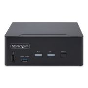 Image de StarTech.com Switch KVM DisplayPort 2 Ports, 8K 60Hz / 4K 144Hz, DP 1.4, 2 Ports USB 10Gbps, 4 Ports USB HID, Commutateur KVM, Commutation par Touches de Raccourci, C ... (P2CDD143-KVM-SWITCH)
