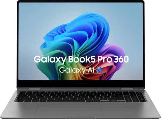 Image de Samsung Galaxy Book5 Pro 360 Intel Core Ultra 7 256V Ordinateur portable 40,6 cm (16") Écran tactile WQXGA+ 16 Go LPDDR5x-SDRAM 512 Go SSD Wi-Fi 7 (802.11be) Windows 11 Ho ... (NP960QHA-KG3BE)