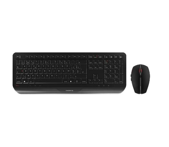 Image de CHERRY Gentix Desktop clavier Souris incluse Bureau RF sans fil AZERTY Belge Noir (JD-7000BE-2)