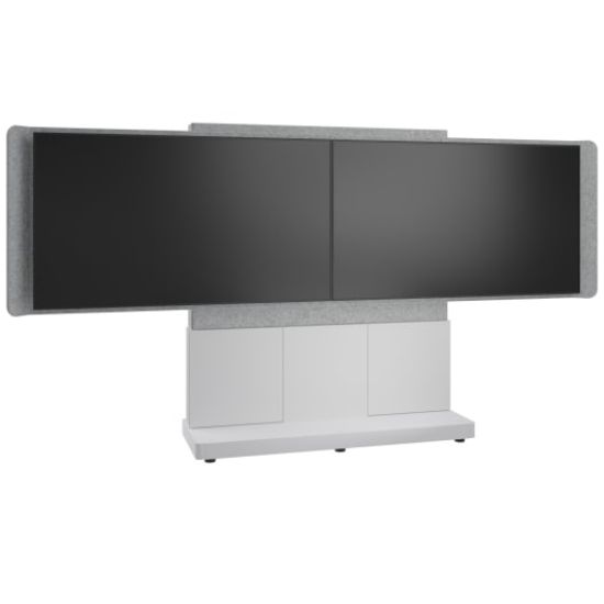 Image de Middle Atlantic Products support pour téléviseur 139,7 cm (55") Gris, Argent, Blanc (FM-DS-6675FS-GD8W)