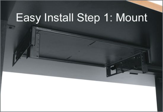 Image de Middle Atlantic Products étagère 1U/2U Boîtier encastré dans le plafond Noir (UTB-A2-14)