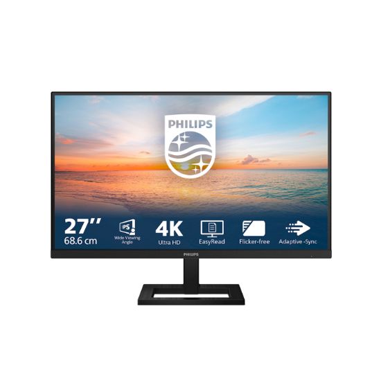 Image de Philips 1000 series écran plat de PC 68,6 cm (27") 3840 x 2160 pixels 4K Ultra HD LCD Noir (27E1N1900AE/00)