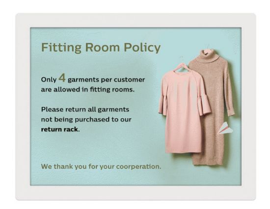 Image de Philips 13BDL4150IW Écran plat de signalisation numérique 33 cm (13") Wifi UXGA Blanc Intégré dans le processeur Android 11 24/7 (13BDL4150IW/00)