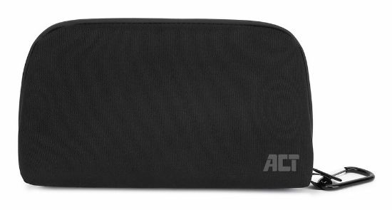 Image de ACT sac à main et sac en bandoulière Polyéthylène téréphtalate recyclé (rPET) Noir Unisexe Sac à accessoires (AC8501)