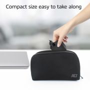 Image de ACT sac à main et sac en bandoulière Polyéthylène téréphtalate recyclé (rPET) Noir Unisexe Sac à accessoires (AC8501)