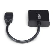 Image de StarTech.com Adaptateur HDMI vers VGA, Convertisseur Vidéo Actif pour Ordinateur Portable/Bureau, 1920x1080 (1080p), Source HDMI vers Moniteur/Affichage/Projecteur VGA (HD2VGAE3)
