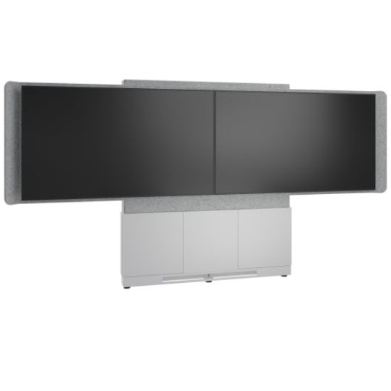 Image de Middle Atlantic Products support pour téléviseur 165,1 cm (65") Gris, Argent, Blanc (FM-DS-6675FW-HD8W)