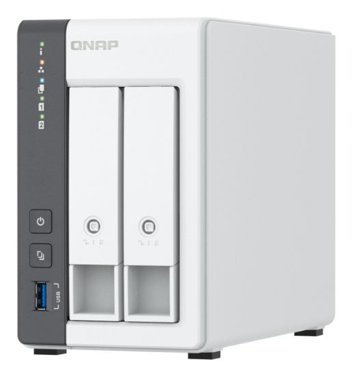 Image de QNAP serveur de stockage NAS Tower Cortex-A Cortex-A55 4 Go HDD Blanc (TS-216G)