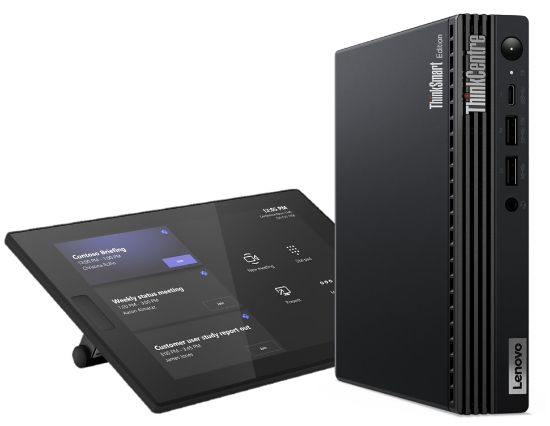 Image de Lenovo ThinkSmart Tiny Kit Intel® Core™ i3 i3-13100T 16 Go DDR4-SDRAM 256 Go SSD Windows 11 IoT Enterprise Mini PC Noir (12XH0008MB)