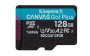 Image de Kingston Technology Carte microSDXC Canvas Go Plus Gen4 200 Mo/s A2 U3 V30 128 Go + adaptateur (SDCG4/128GB)
