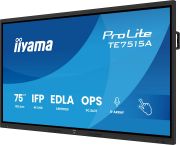 Image de iiyama Écran d'affichage dynamique Écran plat interactif 190,5 cm (75") Wifi 550 cd/m² 4K Ultra HD Noir Écran tactile Intégré dans le processeur Android (TE7515A-B1AG)