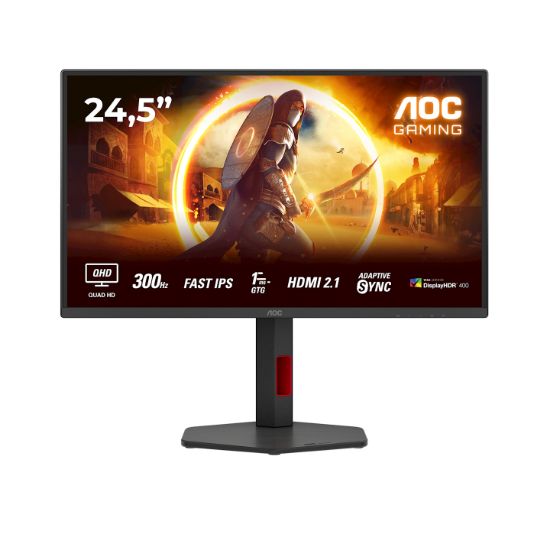 Image de AOC G4 écran plat de PC 62,2 cm (24.5") 2560 x 1440 pixels Quad HD LED Noir, Rouge (Q25G4SR)