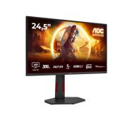 Image de AOC G4 écran plat de PC 62,2 cm (24.5") 2560 x 1440 pixels Quad HD LED Noir, Rouge (Q25G4SR)