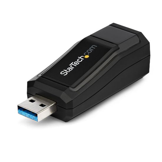 Image de StarTech.com Adaptateur Réseau USB 3.0 vers RJ45 Gigabit Ethernet - 10/100/1000Mbps - Noir (USB31000NDS)