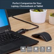 Image de StarTech.com Adaptateur Réseau USB 3.0 vers RJ45 Gigabit Ethernet - 10/100/1000Mbps - Noir (USB31000NDS)