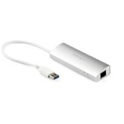 Image de StarTech.com Hub USB à 3 Ports avec Ethernet, USB-A, Gigabit Ethernet/GbE, USB 5Gbps, Design Robuste, Alimentation par Bus, Hub USB 3.0 Portable pour Ordinateur Portable (ST3300G3UA)