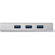 Image de StarTech.com Hub USB à 3 Ports avec Ethernet, USB-A, Gigabit Ethernet/GbE, USB 5Gbps, Design Robuste, Alimentation par Bus, Hub USB 3.0 Portable pour Ordinateur Portable (ST3300G3UA)