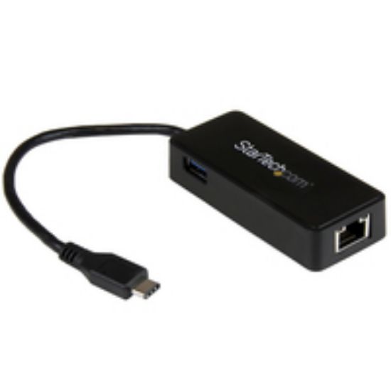 Image de StarTech.com Adaptateur réseau USB-C vers RJ45 Gigabit Ethernet avec port USB supplémentaire - M/F - USB 3.1 Gen 1 (5 Gb/s) (US1GC301AU)