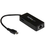 Image de StarTech.com Adaptateur réseau USB-C vers RJ45 Gigabit Ethernet avec port USB supplémentaire - M/F - USB 3.1 Gen 1 (5 Gb/s) (US1GC301AU)