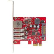 Image de StarTech.com Carte PCI Express à 3 ports USB 3.0 et 1 port Gigabit Ethernet avec UASP (PEXUSB3S3GE)