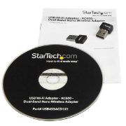 Image de StarTech.com Adaptateur USB WiFi - AC600 - Adaptateur réseau sans fil nano bi-bande (USB433ACD1X1)