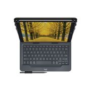 Image de Logitech Universal Folio with integrated keyboard for 9-10 inch tablets Noir Bluetooth QWERTY Anglais britannique (920-008341)