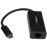 Image de StarTech.com Adaptateur USB C vers Gigabit Ethernet - Noir - Adaptateur Réseau LAN USB 3.0 vers RJ45 - USB Type C vers Ethernet (US1GC30B)