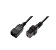 Image de NEXT UPS Systems IEC LOCK Power Cable, 16A, IEC-C20 (M) In, IEC-C19(F) Out, 2m Cordon d'alimentation - Noir (88029)
