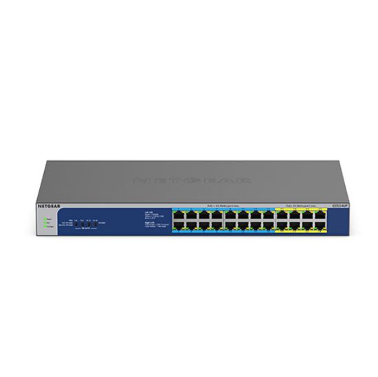 Image de NETGEAR GS524UP Non-géré Gigabit Ethernet (10/100/1000) Connexion Ethernet, supportant l'alimentation via ce port (PoE) Gris (GS524UP-100EUS)