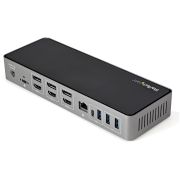 Image de StarTech.com Dock USB-C & USB-A - Station d'Accueil Universelle à Triple Écran DisplayPort & HDMI 4K 60Hz - 85W Power Delivery, 6x USB Hub, GbE, Audio - USB 3.1 Gen 2 10Gbps (DK31C3HDPDUE)