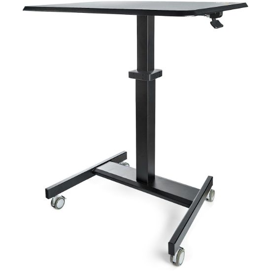 Image de StarTech.com Bureau Mobile Assis-Debout - Poste de Travail Ergonomique à Roulettes - Table Ordinateur Réglable en Hauteur One-Touch - Chariot Informatique pour PC Portable/Ordin ... (STSCART2)