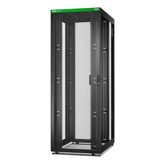 Image de APC Baie EasyRack 800mm/48U/1200mm avec toit, sans panneau latéral, roulettes, noir (ER8820)