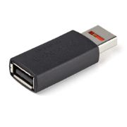 Image de StarTech.com Adaptateur Chargeur USB Sécurisé - Data Blocker - Charge Only USB-A Mâle vers Femelle - Protection Chargeur No-Data pour SmartPhone/Tablette - Adaptateur Blocage ... (USBSCHAAMF)
