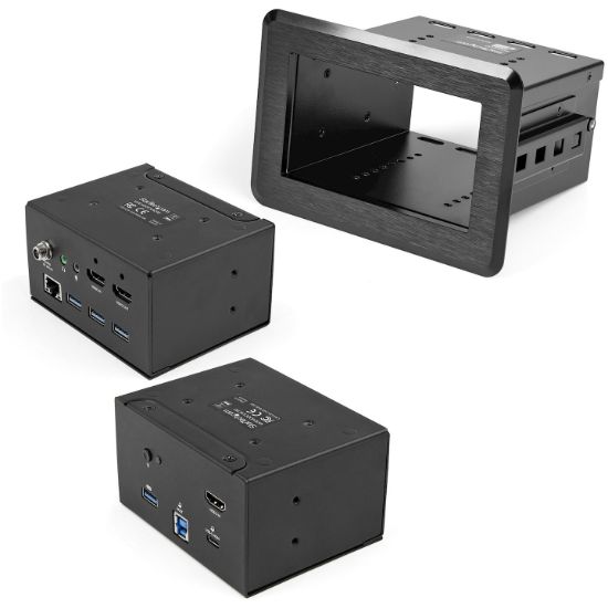 Image de StarTech.com Boîtier de connectivité pour table de conférence - Station d'accueil escamotable - 4K HDMI et Power Delivery (KITBZDOCK)