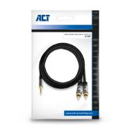 Image de ACT câble audio 1,5 m 3,5mm 2 x RCA Noir (AC3605)