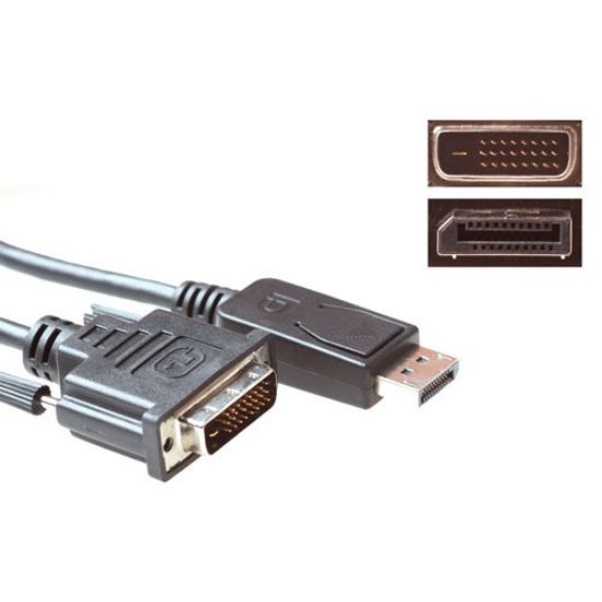 Image de ACT câble vidéo et adaptateur 1,8 m DisplayPort DVI-D Noir (AK3995)