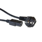 Image de ACT 230V connection cable schuko male (angled) - C13 black 2.5 m Noir 2,5 m (AK5010)