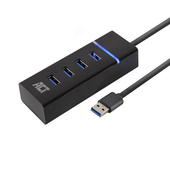 Image de ACT hub & concentrateur USB 3.2 Gen 1 (3.1 Gen 1) Type-A 5000 Mbit/s Noir (AC6300)