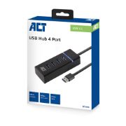Image de ACT hub & concentrateur USB 3.2 Gen 1 (3.1 Gen 1) Type-A 5000 Mbit/s Noir (AC6300)