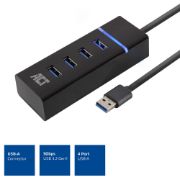 Image de ACT hub & concentrateur USB 3.2 Gen 1 (3.1 Gen 1) Type-A 5000 Mbit/s Noir (AC6300)