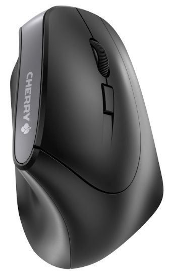 Image de CHERRY MW 4500 Souris ergonomique sans fil, pour droitiers, inclinée à 45°, noir, USB (JW-4500)
