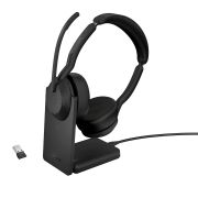 Image de Jabra Evolve2 55 Casque Avec fil &sans fil Arceau Bureau/Centre d'appels Bluetooth Socle de chargement Noir (25599-989-989)