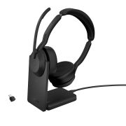 Image de Jabra Evolve2 55 Casque Avec fil &sans fil Arceau Bureau/Centre d'appels Bluetooth Socle de chargement Noir (25599-989-889)