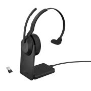 Image de Jabra Evolve2 55 Casque Avec fil &sans fil Arceau Bureau/Centre d'appels Bluetooth Socle de chargement Noir (25599-889-989)