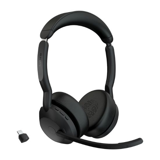Image de Jabra Evolve2 55 Casque Sans fil Arceau Bureau/Centre d'appels Bluetooth Socle de chargement Noir (25599-989-899)
