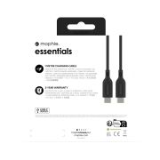 Image de mophie essentials charging cables | 1M câble USB USB 2.0 USB C Noir (409911863)