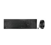 Image de CHERRY DW 9500 SLIM clavier Souris incluse Universel RF sans fil + Bluetooth QWERTY Anglais Noir, Gris (JD-9500GB-2)