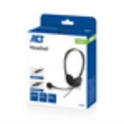 Image de ACT casque Arceau Bureau/Centre d'appels Noir (AC9330)
