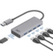 Image de ACT hub & concentrateur USB 3.2 Gen 1 (3.1 Gen 1) Type-A 5000 Mbit/s Aluminium (AC6121)